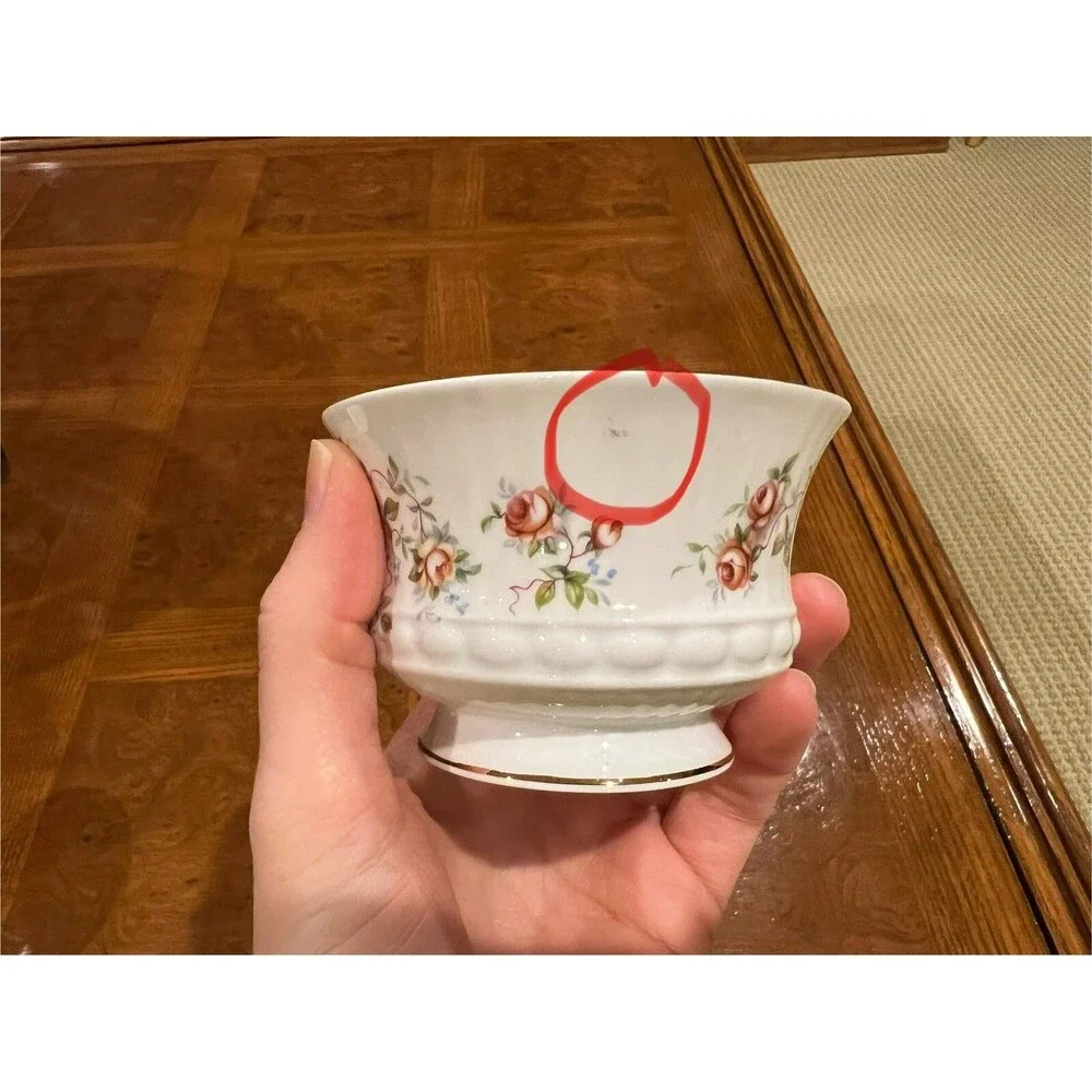 Vintage Queens Rosina Fine Bone China Creamer & Sugar Bowl (Rosamund Pattern)